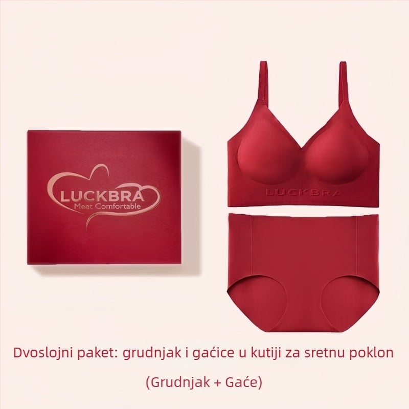 Set grudnjaka i gaćica, bez žice, bez šavova, 3/4 košarica, tanke oblikovane košarice, glavni materijal: najlon 75%, podstava: elastan 25%, materijal košarice: pamuk, stil prsluka