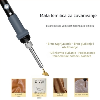 Mini električna pegla s prilagodljivom temperaturom za izradu lutkine odjeće