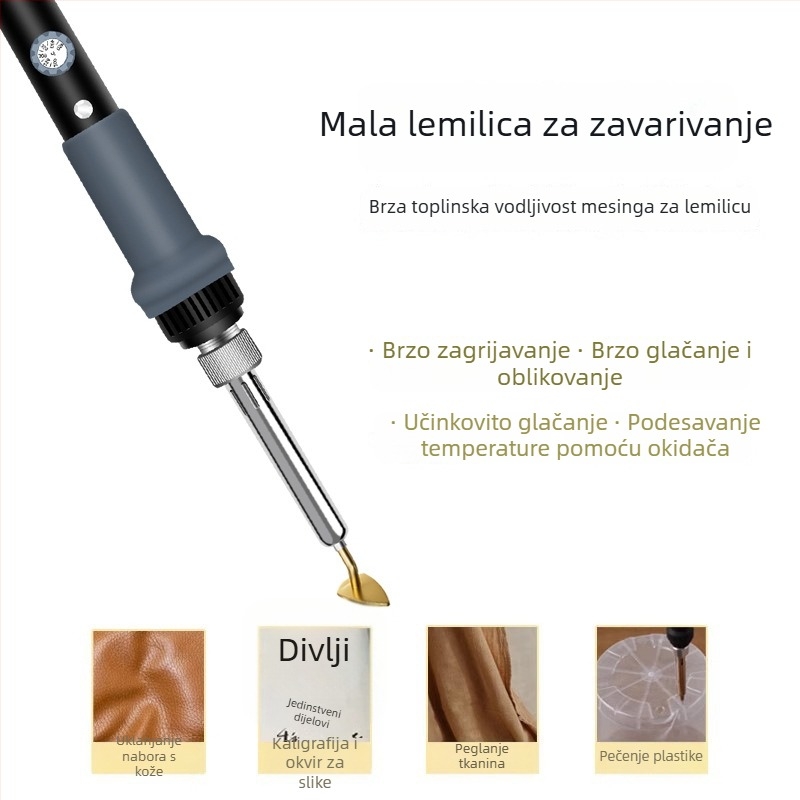 Mini električna pegla s prilagodljivom temperaturom za izradu lutkine odjeće