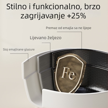 Lonac za mlijeko s emajlom od keramike, čelično tijelo, neklizajući, stakleni poklopac, sve-u-jedno lonac za juhe