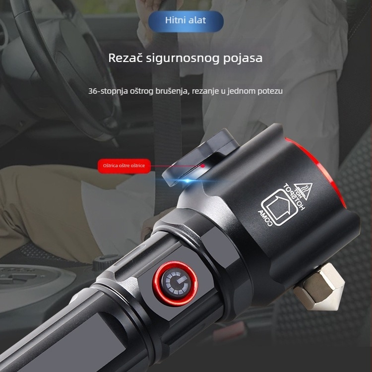 LED baterijska svjetiljka od aluminijske legure, kapacitet baterije 5500mAh, snaga 30W, ručno pokretanje, domet do 500m