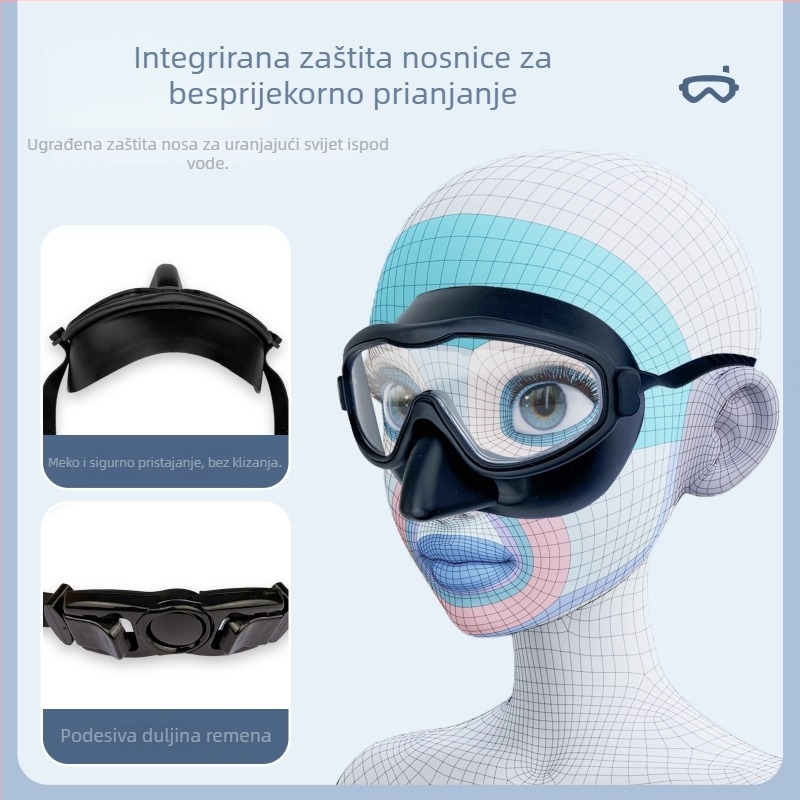 More Waves plivačke naočale s lećama od polikarbonata, za odrasle, pogodne za privatnu etiketu