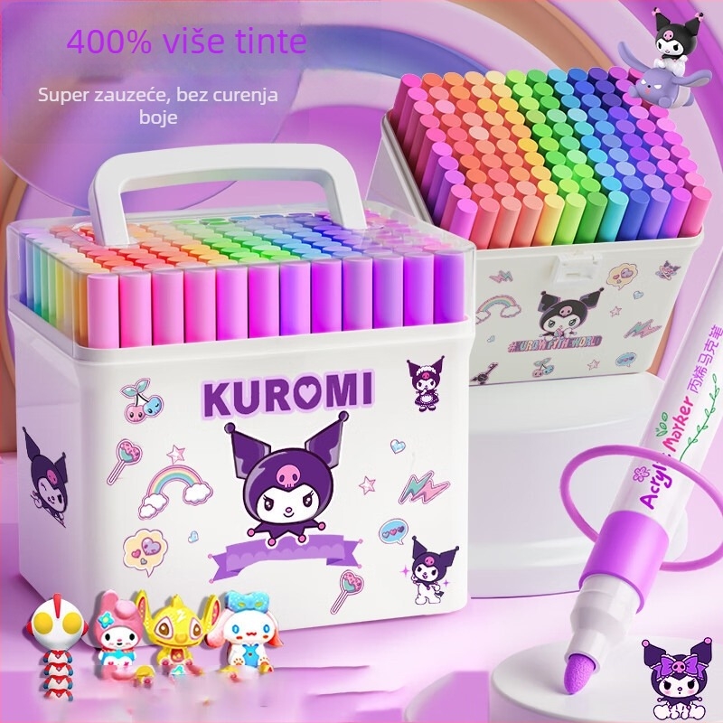 Chalk Time akrilne markere – neprozračni, slagivi, set za likovno u osnovnoj školi