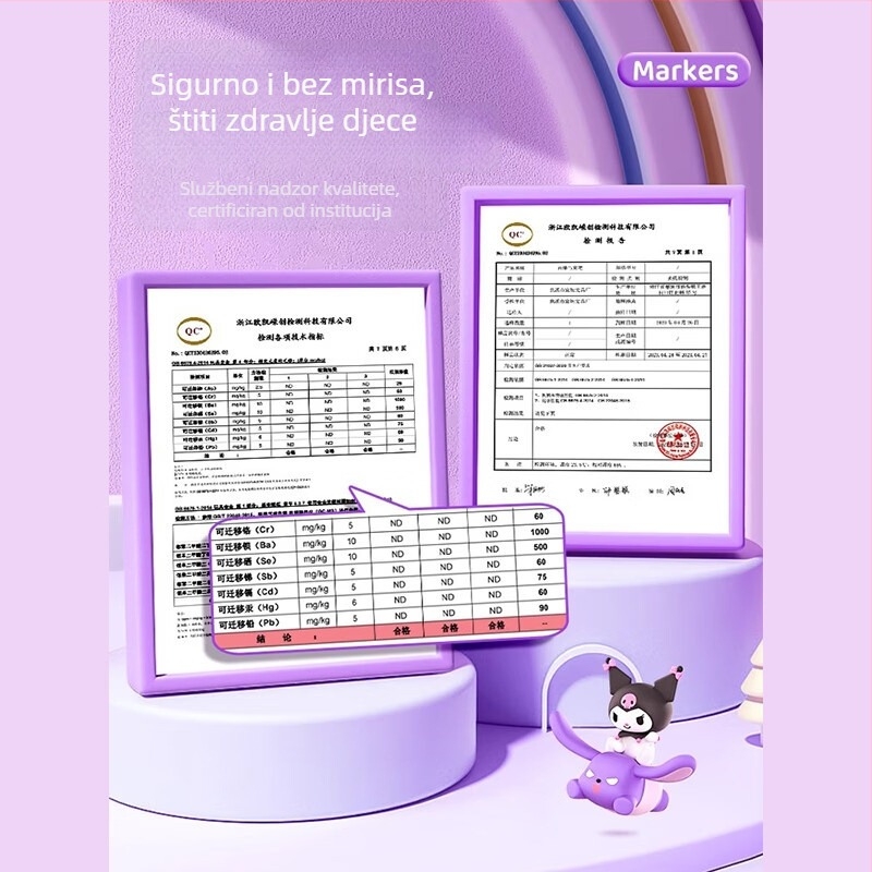 Chalk Time akrilne markere – neprozračni, slagivi, set za likovno u osnovnoj školi