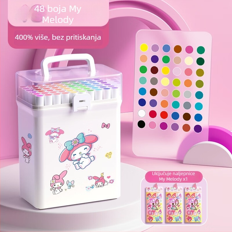 Chalk Time akrilne markere – neprozračni, slagivi, set za likovno u osnovnoj školi