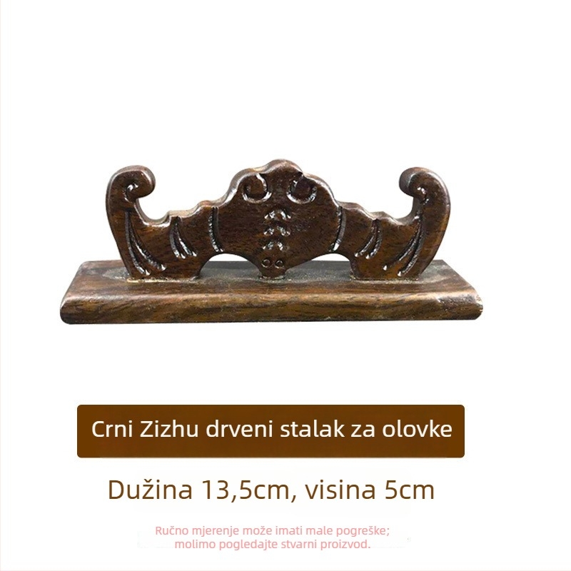 Držač za olovke u planinskom stilu – dizajn pet prstiju, drvo mahagonij i katalpa, Weizhuang, model Mahogany Pen Mountain