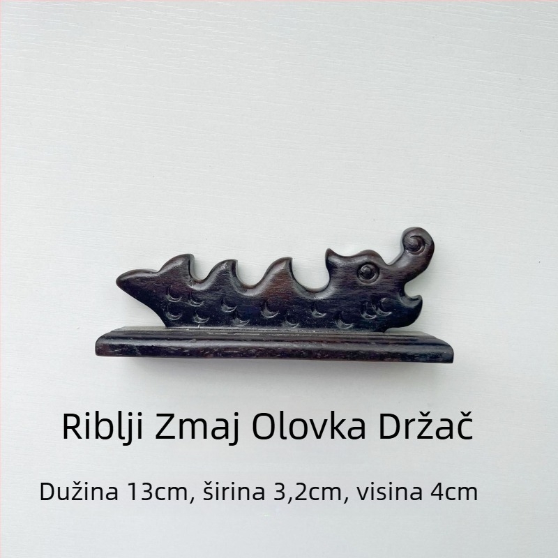Držač za olovke u planinskom stilu – dizajn pet prstiju, drvo mahagonij i katalpa, Weizhuang, model Mahogany Pen Mountain