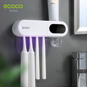 Ecoco UV sterilizator za četkicu za zube, na zid, bez bušenja, plastični držač i stalak za pohranu