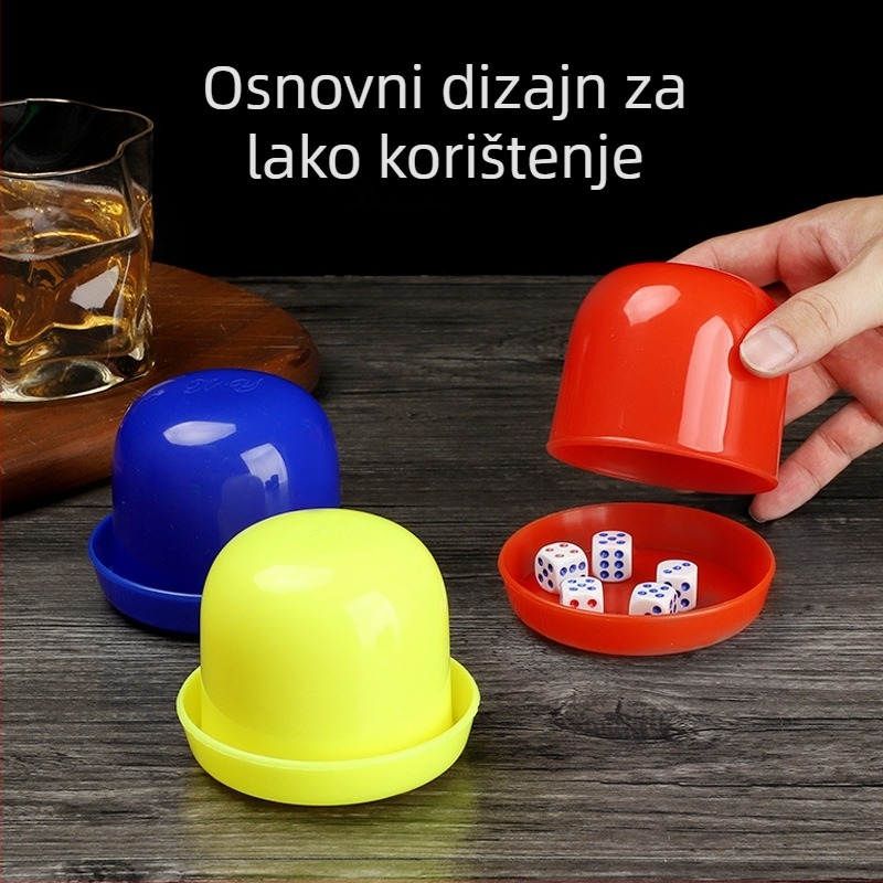 Set čašica za kockice od ABS-a, s zaobljenim kutovima, model 302, 60 komada u kutiji, marka Apricot Charm