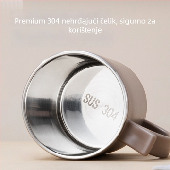 KEBI 304 nehrđajući čelik, dvostruko izolirana čaša za vodu s PP poklopcem