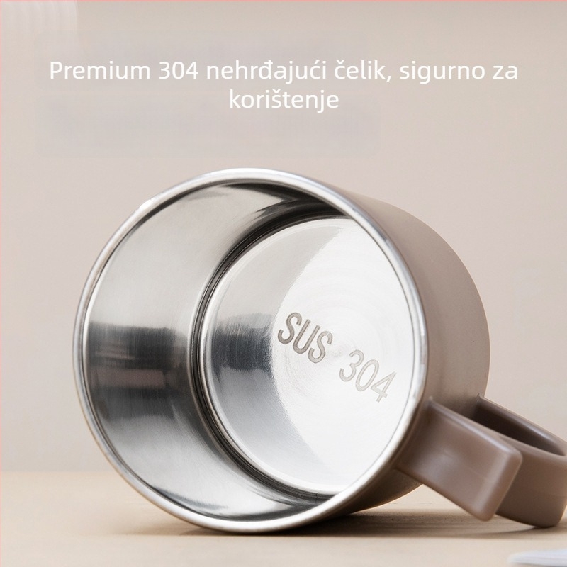 KEBI 304 nehrđajući čelik, dvostruko izolirana čaša za vodu s PP poklopcem