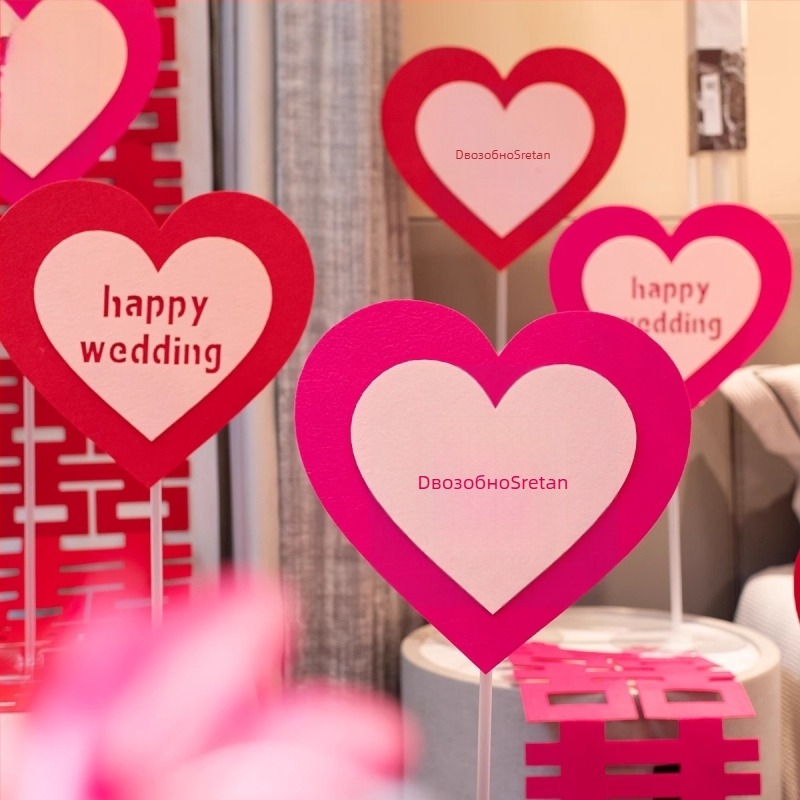 Exquisite papirnati svadbeni ukras sa srcem i natpisom