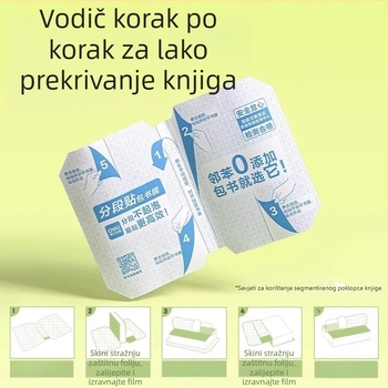 Deli naslovnica za knjigu – segmentirana, samoljepljiva, prozirno mat, vodootporna, CPP materijal