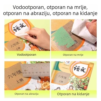 Deli naslovnica za knjigu – segmentirana, samoljepljiva, prozirno mat, vodootporna, CPP materijal