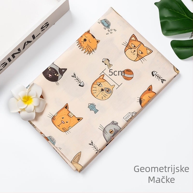 Dječja tiskana pamučna twill tkanina za posteljinu s motivom crtani likovi — 100% pamuk, širina 160 cm, gustoća 133×72, 110 g/m², vlakna 40×40