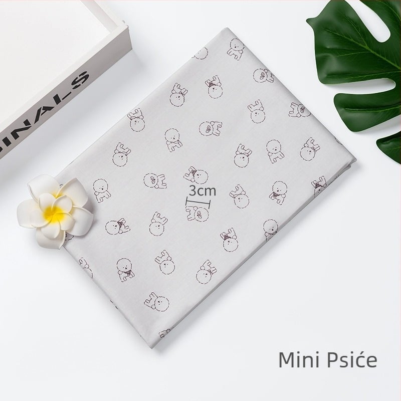 Dječja tiskana pamučna twill tkanina za posteljinu s motivom crtani likovi — 100% pamuk, širina 160 cm, gustoća 133×72, 110 g/m², vlakna 40×40