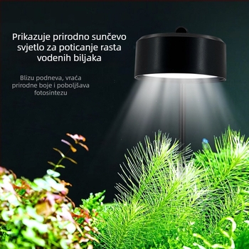 LED akvarijska svjetiljka za vodene biljke, USB napajanje, 8W, materijal: ABS + metalno koljeno