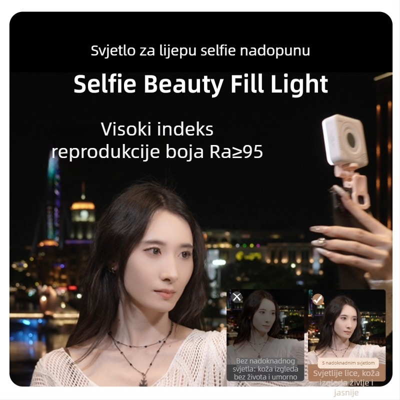 Mini LED svjetlo za nadopunu za mobilni telefon – model S8r, prijenosno fotografsko rasvjetu s ugrađenom baterijom, ručna upotreba, 5V, manje od 10W