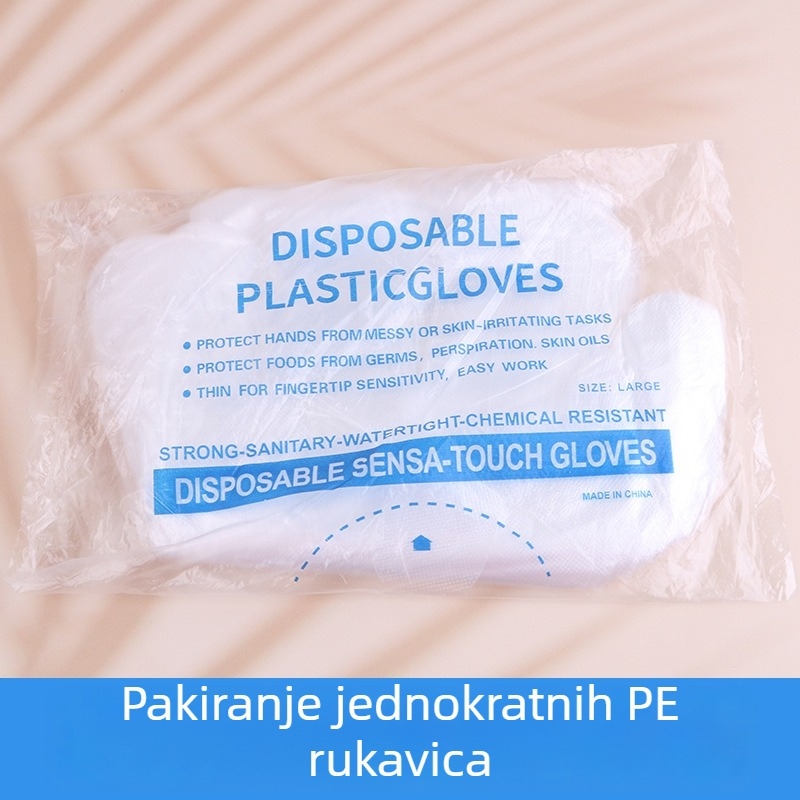 Xinyihe jednokratne PE rukavice za kuhinju, prozračne, 0,05 mm debljine, otporne na prašinu