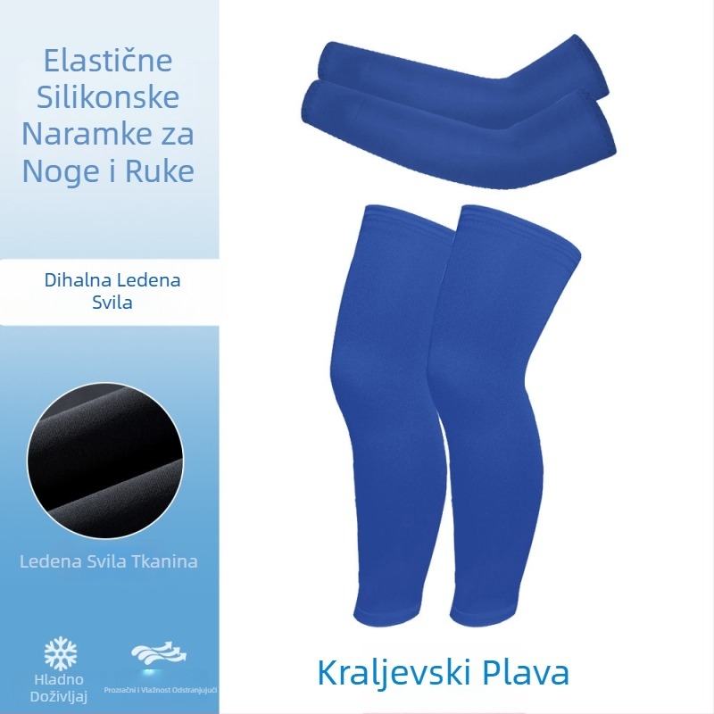 Set rukava i zaštitnih navoja za noge za vožnju biciklom, prozračni, UV zaštita, elastični, unisex za djecu