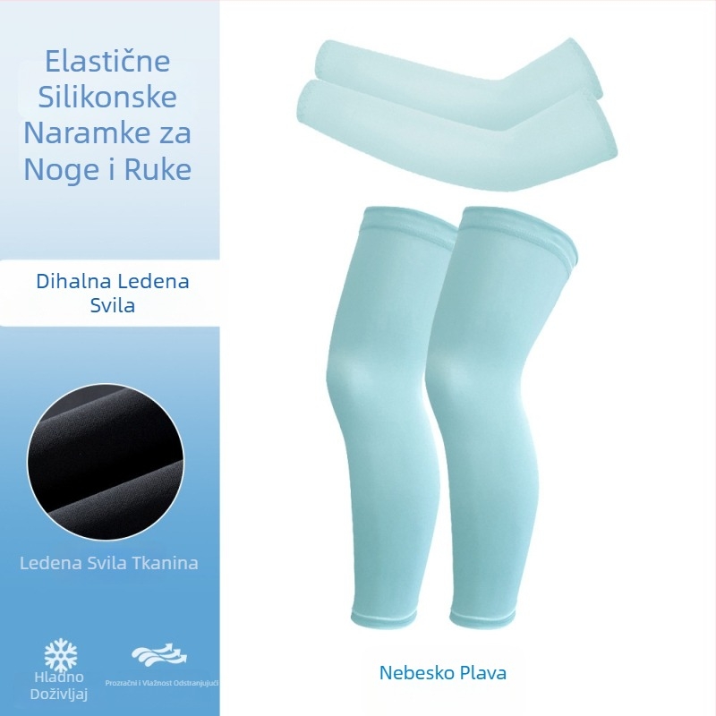 Set rukava i zaštitnih navoja za noge za vožnju biciklom, prozračni, UV zaštita, elastični, unisex za djecu