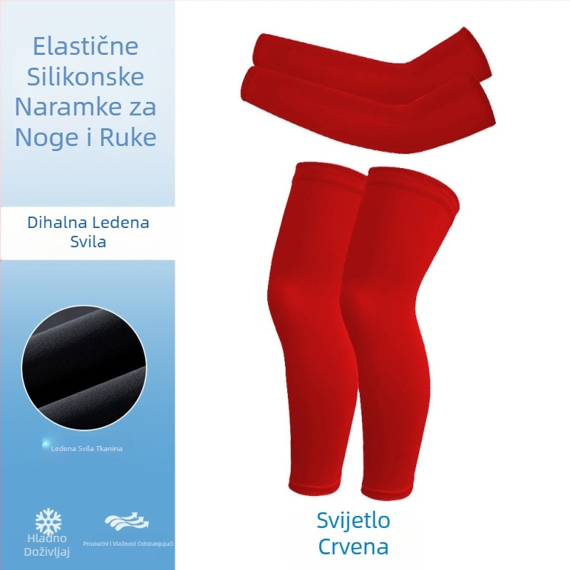 Set rukava i zaštitnih navoja za noge za vožnju biciklom, prozračni, UV zaštita, elastični, unisex za djecu