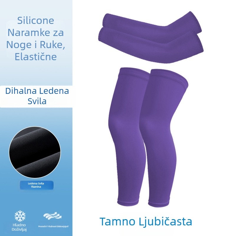 Set rukava i zaštitnih navoja za noge za vožnju biciklom, prozračni, UV zaštita, elastični, unisex za djecu