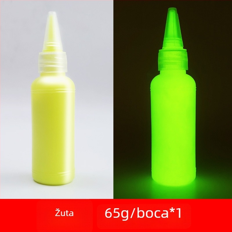 Svijetleća akrilna boja, 60 ml, na bazi vode, svijetli u mraku, za zidno slikanje i studijsku upotrebu