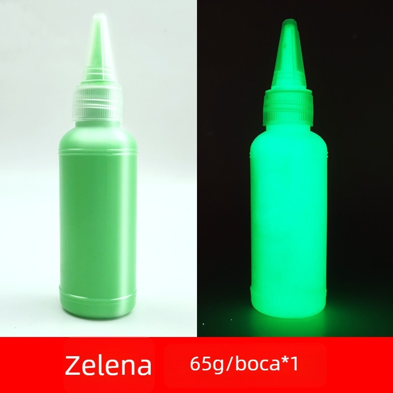 Svijetleća akrilna boja, 60 ml, na bazi vode, svijetli u mraku, za zidno slikanje i studijsku upotrebu