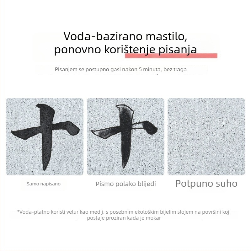 Set kaligrafije s platnom za vodno pisanje, mreža riže, netkani brokat, pravokutni oblik