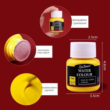 Xin Bowen set pigmenata za slikanje — uljne, akrilne, akvarelne i gouache boje; kutija; zapremina 25 ml; za slikanje.