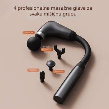 Profesionalni masažni uređaj s 4 nastavcima, 5+ brzina, ugrađena baterija 1000–1200 mAh, niski nivo buke (<36 dB)