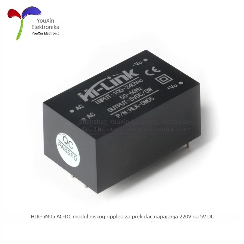 HLK-5M03 modul napajanja AC-DC, ulaz 220V, izlazi 3.3/5/9/12/24V