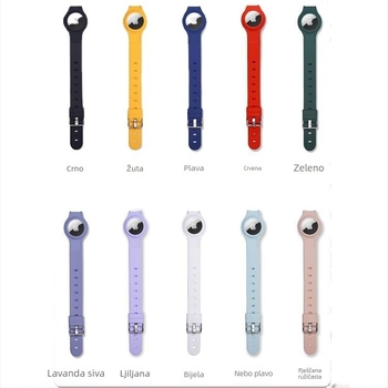 AirTag silikonska zaštitna kućica za ogrlicu ljubimca – mat završetak, otporna na habanje, otporna na pad, silikon materijal, podrška prilagodbi