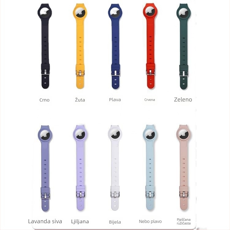 AirTag silikonska zaštitna kućica za ogrlicu ljubimca – mat završetak, otporna na habanje, otporna na pad, silikon materijal, podrška prilagodbi