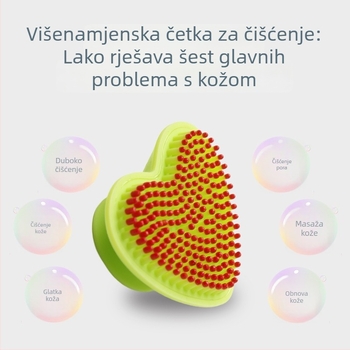 Honglin Ručna silikonasta četkica za čišćenje lica – ne električna, za sve tipove kože, 4 godine trajanja