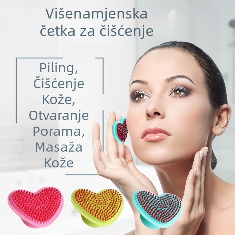 Honglin Ručna silikonasta četkica za čišćenje lica – ne električna, za sve tipove kože, 4 godine trajanja
