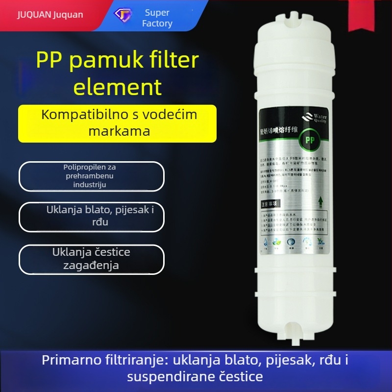 Filtarski element za kućni ultrafiltracijski sustav vode, PP materijal, model JQ-LX001, filtrira pijesak i čestice, preciznost filtracije 0,01