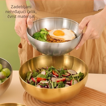 Posuda za salatu od nehrđajućeg čelika, moderni minimalistički dizajn, podrijetlo Čaozhou, Kina