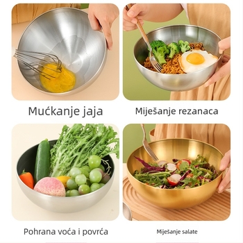 Posuda za salatu od nehrđajućeg čelika, moderni minimalistički dizajn, podrijetlo Čaozhou, Kina