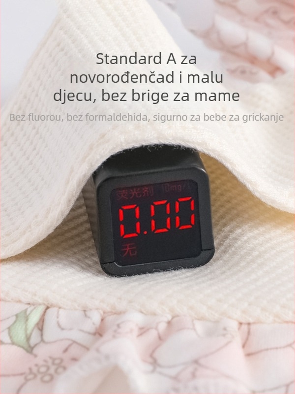 Dječji trokutasti bib – pamuk, vodootporan, unisex, uzorak crtice/cvijeće, za 0-1 godinu