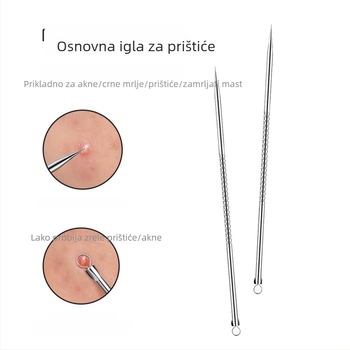 Set igala za akne za istiskivanje prištića – Početnički alat za čišćenje lica, nehrđajući čelik