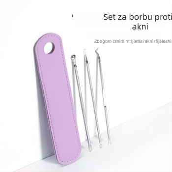 Set igala za akne za istiskivanje prištića – Početnički alat za čišćenje lica, nehrđajući čelik
