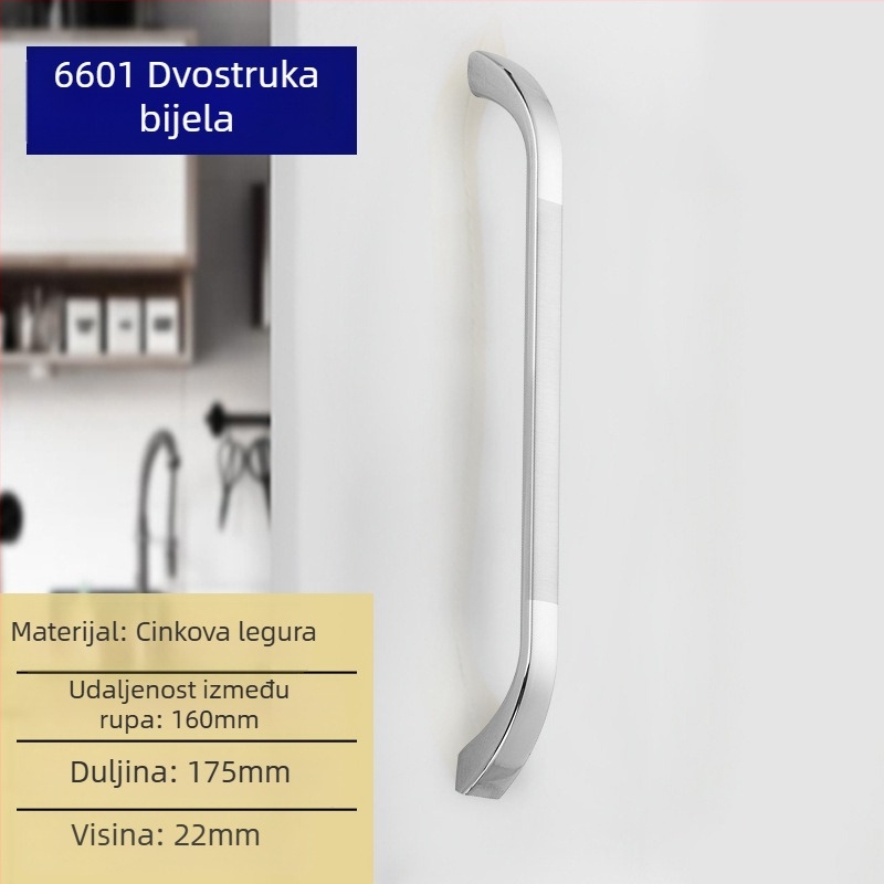 Liyu drška za ormarić, cinkovo-legirana legura, dizajn s jednim otvorom, moderan minimalistički stil, za vrata ormarića i ladice