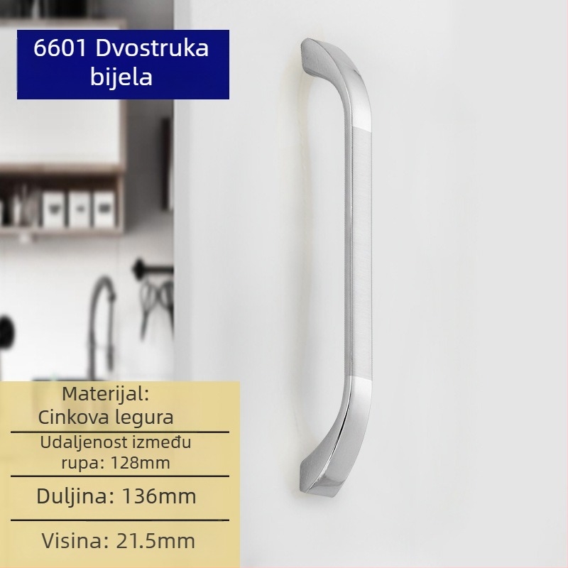 Liyu drška za ormarić, cinkovo-legirana legura, dizajn s jednim otvorom, moderan minimalistički stil, za vrata ormarića i ladice