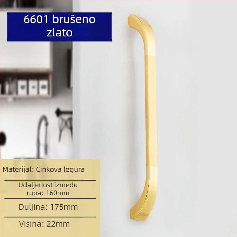 Liyu drška za ormarić, cinkovo-legirana legura, dizajn s jednim otvorom, moderan minimalistički stil, za vrata ormarića i ladice