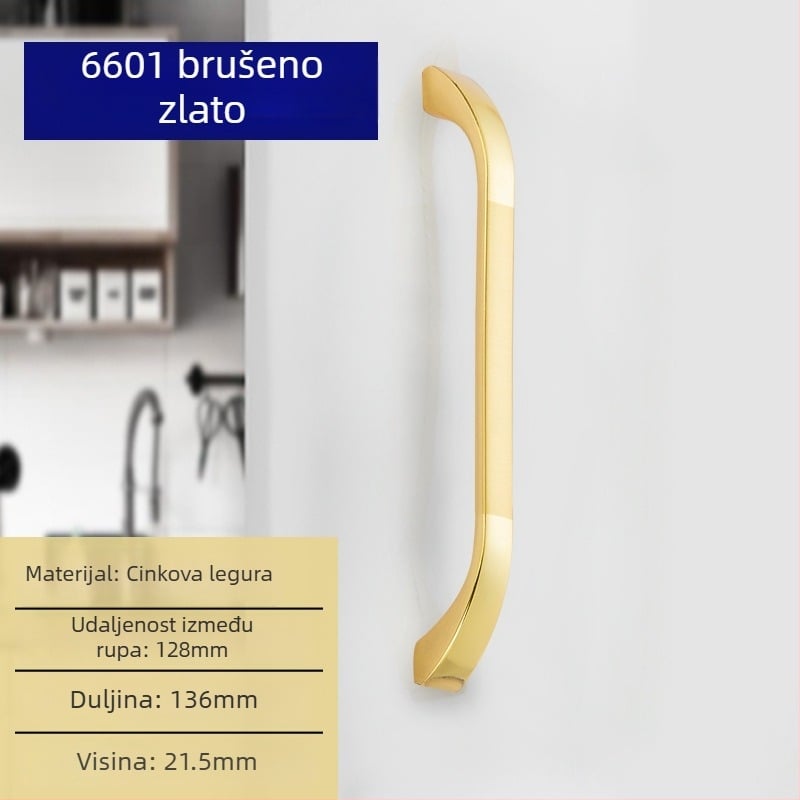 Liyu drška za ormarić, cinkovo-legirana legura, dizajn s jednim otvorom, moderan minimalistički stil, za vrata ormarića i ladice