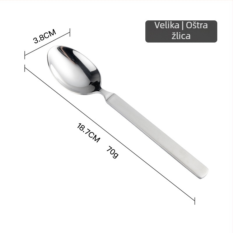 Set noževa, vilica i žlica - 304 nehrđajućeg čelika - visok sjaja - moderni minimalistički dizajn - za odrasle