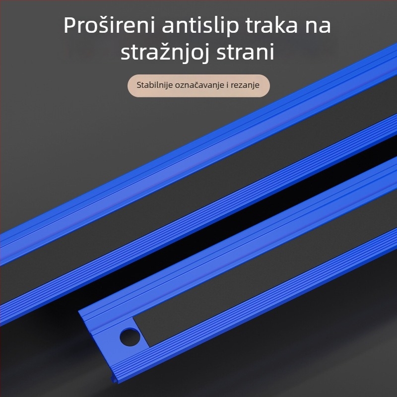 Cassiolo aluminijski pravac za crtanje – čvrsto tijelo, zaštitni rub, vodič za crtanje