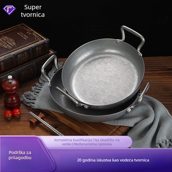 Vintage tava za morska jela – od nehrđajućeg čelika 304, dno s tri sloja, protivlijepljiva, kompatibilna s indukcijom, francuskog stila